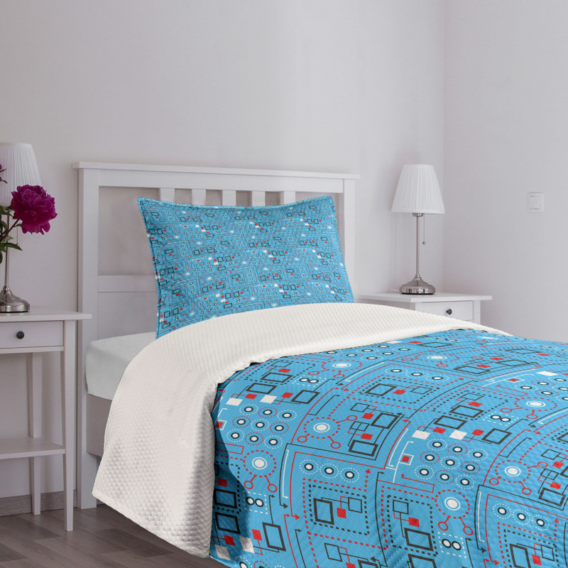 Lines Dots Circles Bedspread Set