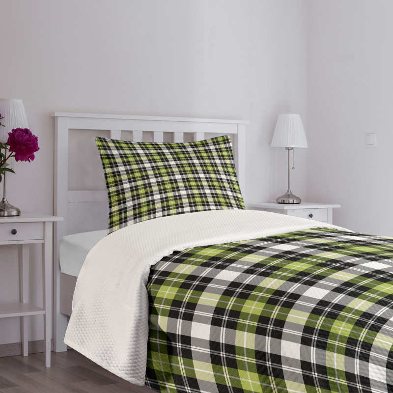 Vertical Square Lines Bedspread Set