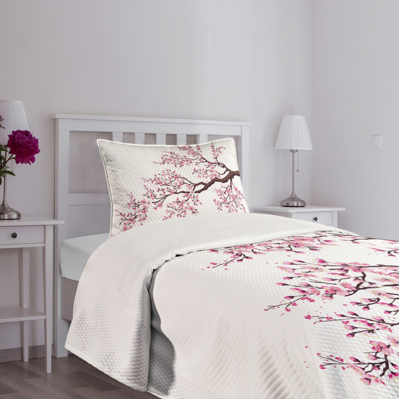 Sakura Branch Blossoms Bedspread Set