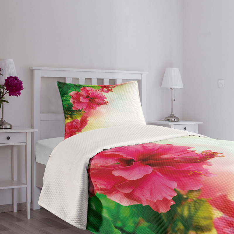 Fragrance Blossoms Garden Bedspread Set