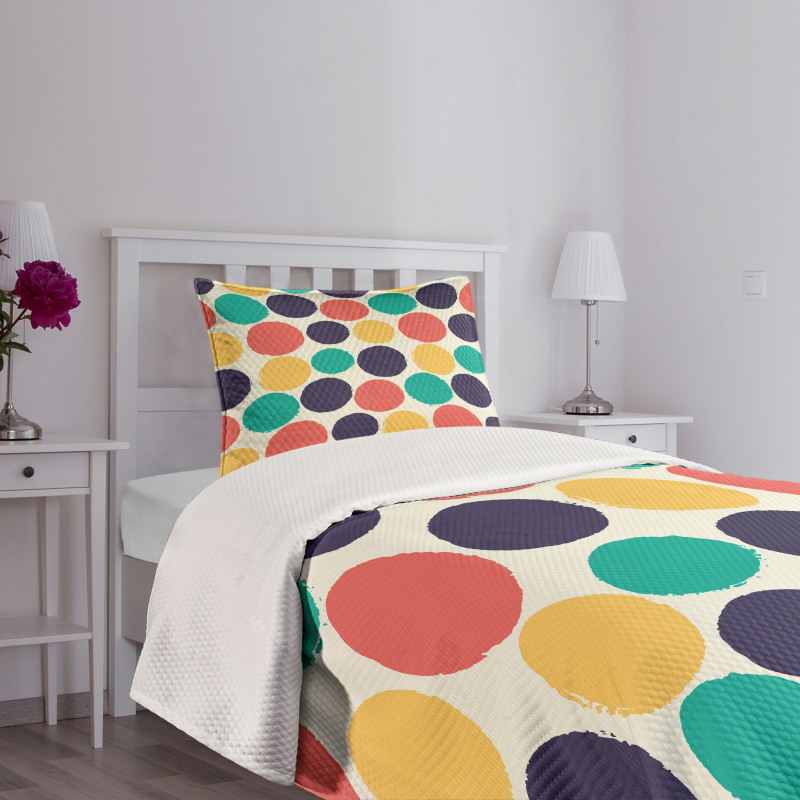 Modern Grunge Illustration Bedspread Set