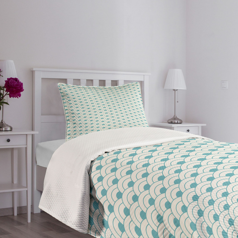 Bold Circles Sea Inspired Bedspread Set