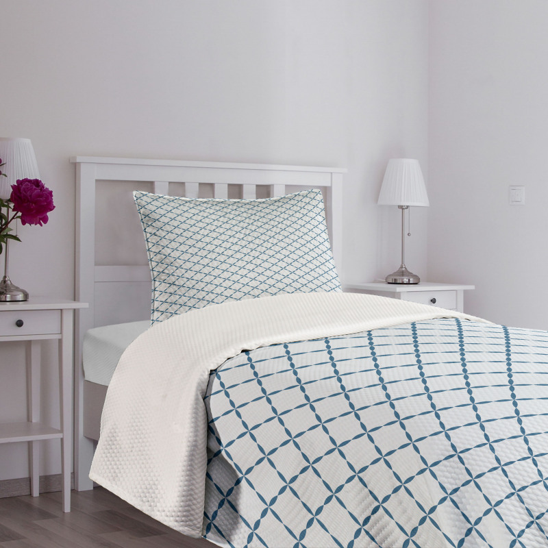 Lattice Like Nostalgic Bedspread Set