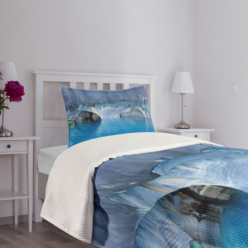 Marble Caves Lake in Chile Bedspread Set