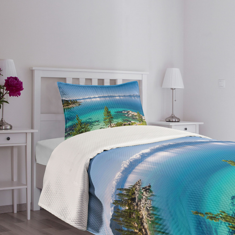 Tranquil Tahoe Shoreline Bedspread Set