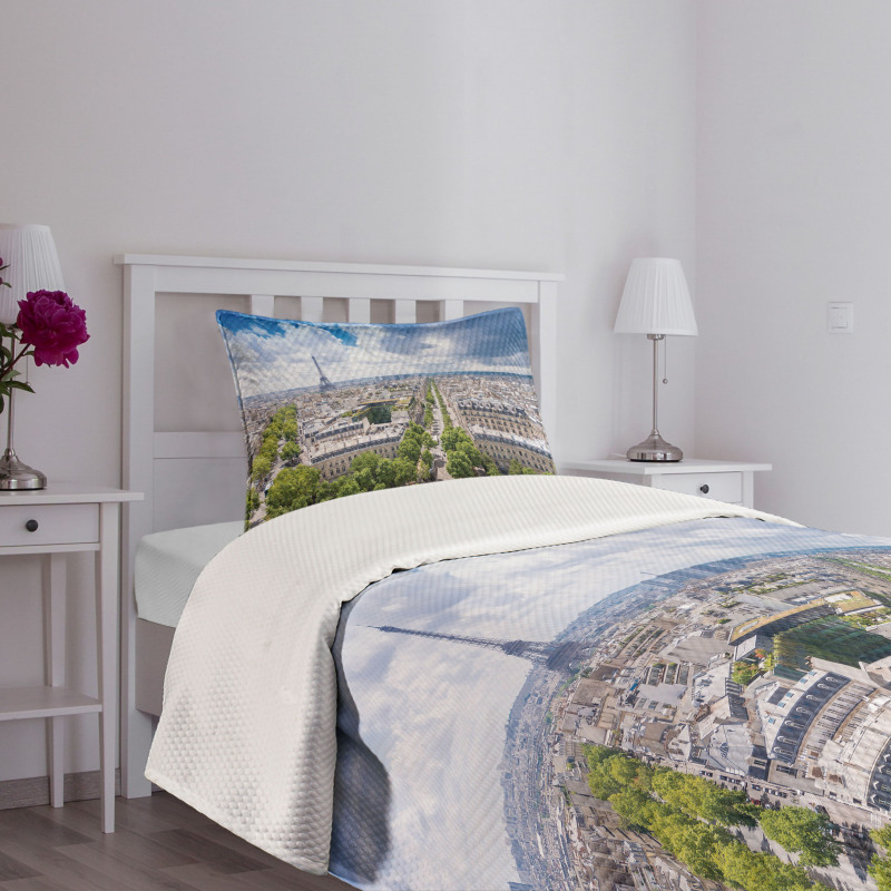 Aerial View Paris Bedspread Set