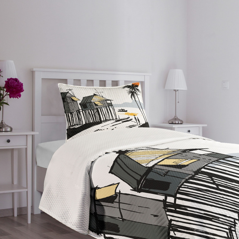 Fishing Village Malay Bedspread Set