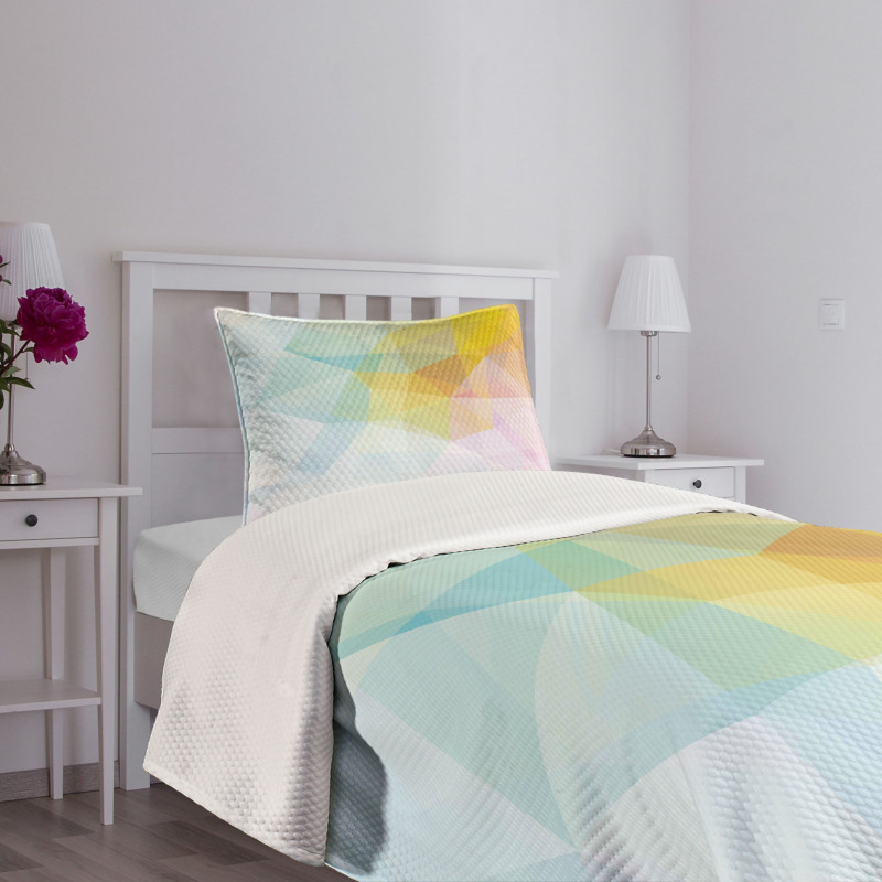 Squares and Sharp Line Bedspread Set