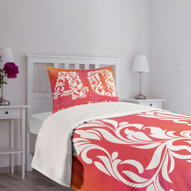 Happy Greeting Floral Bedspread Set