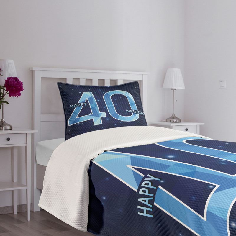 Number 40 Emblem Bedspread Set