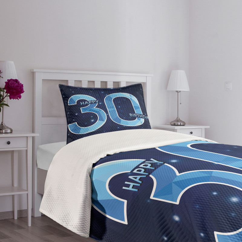 Modern Birthday Image Bedspread Set