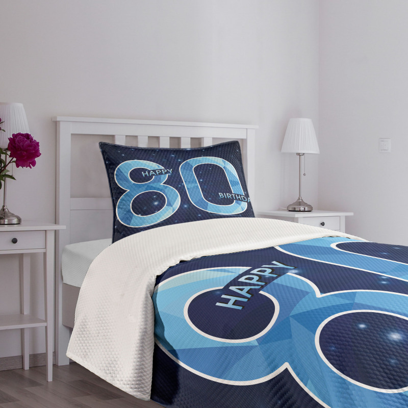 Party Theme and Stars Bedspread Set
