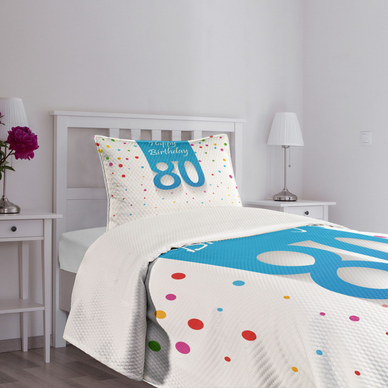 Polka Dots Birthday Bedspread Set