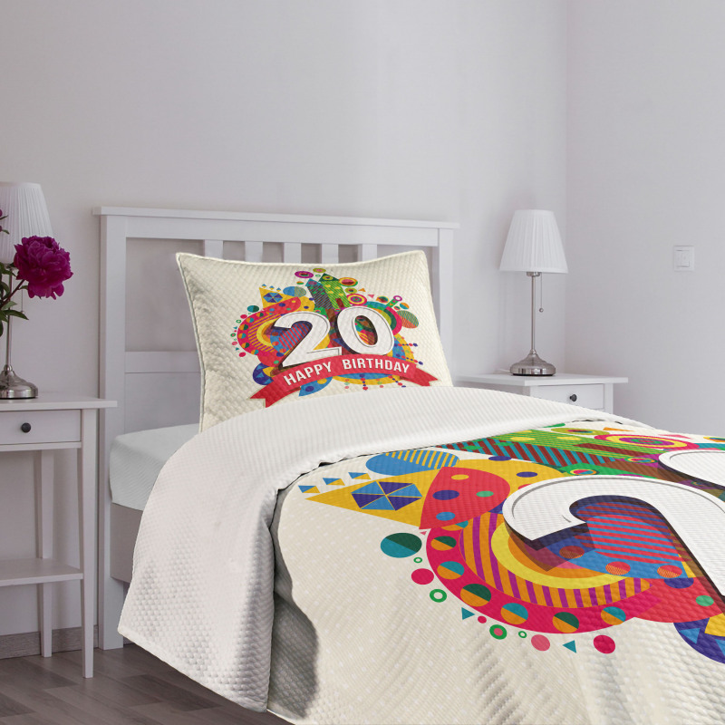 20 Theme Image Bedspread Set
