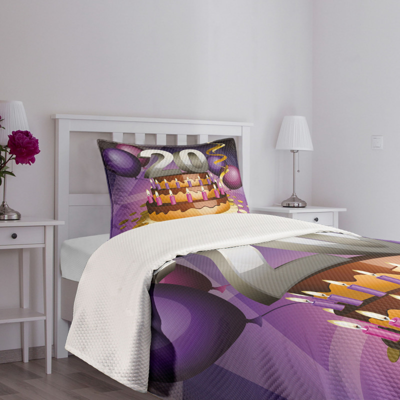 Chocolate Birthday Bedspread Set