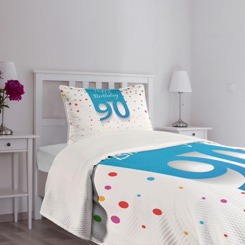 Age 90 Polka Dots Bedspread Set