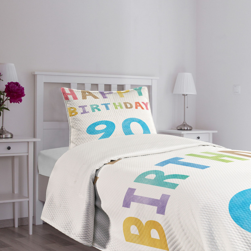 Happy 90th Birthday Bedspread Set