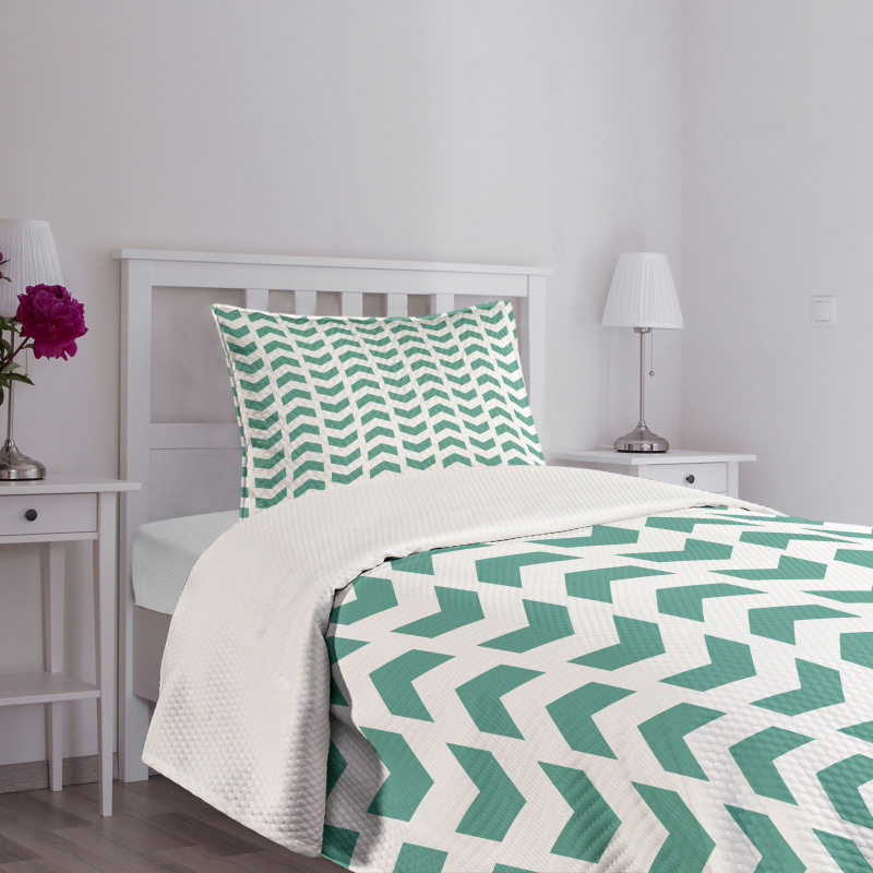 Abstract Zigzag Tribal Bedspread Set