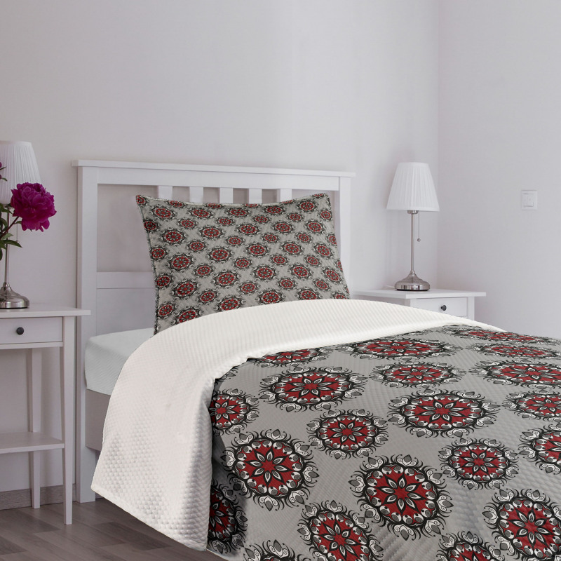 Moroccan Flower Rose Bedspread Set
