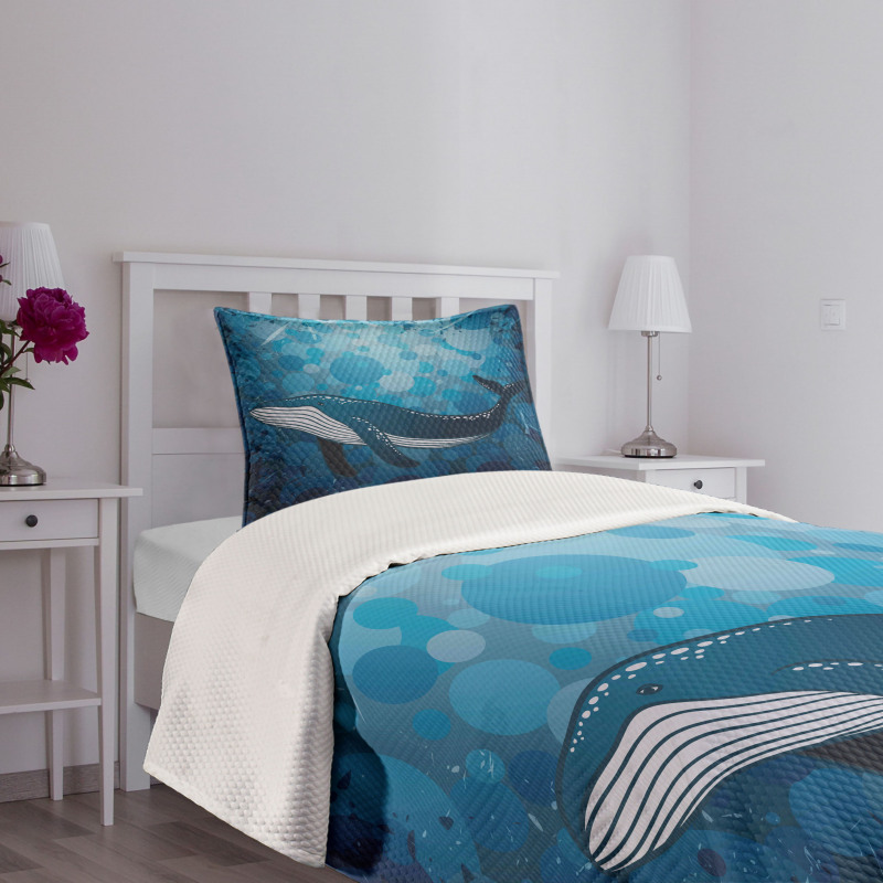 Marine Motif Ocean Retro Bedspread Set