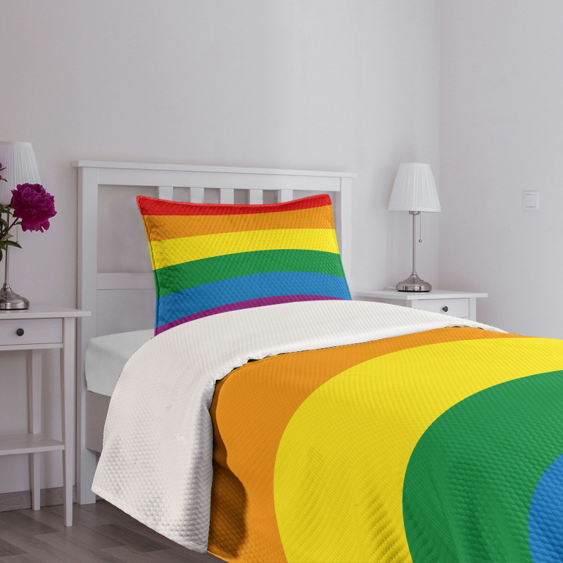 Gay Parade Flag Freedom Bedspread Set