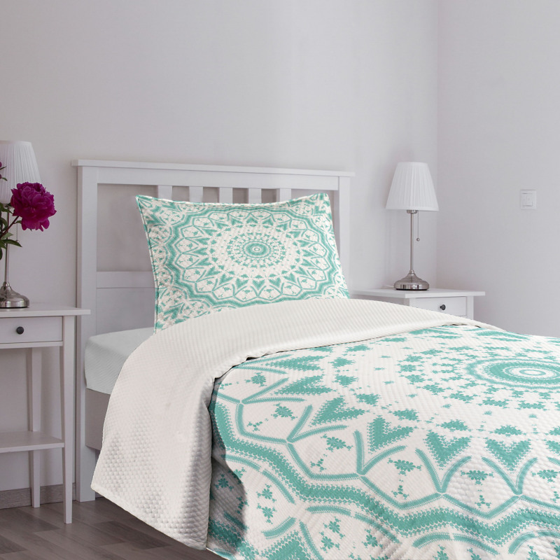 Mandala Tie Dye Effect Bedspread Set