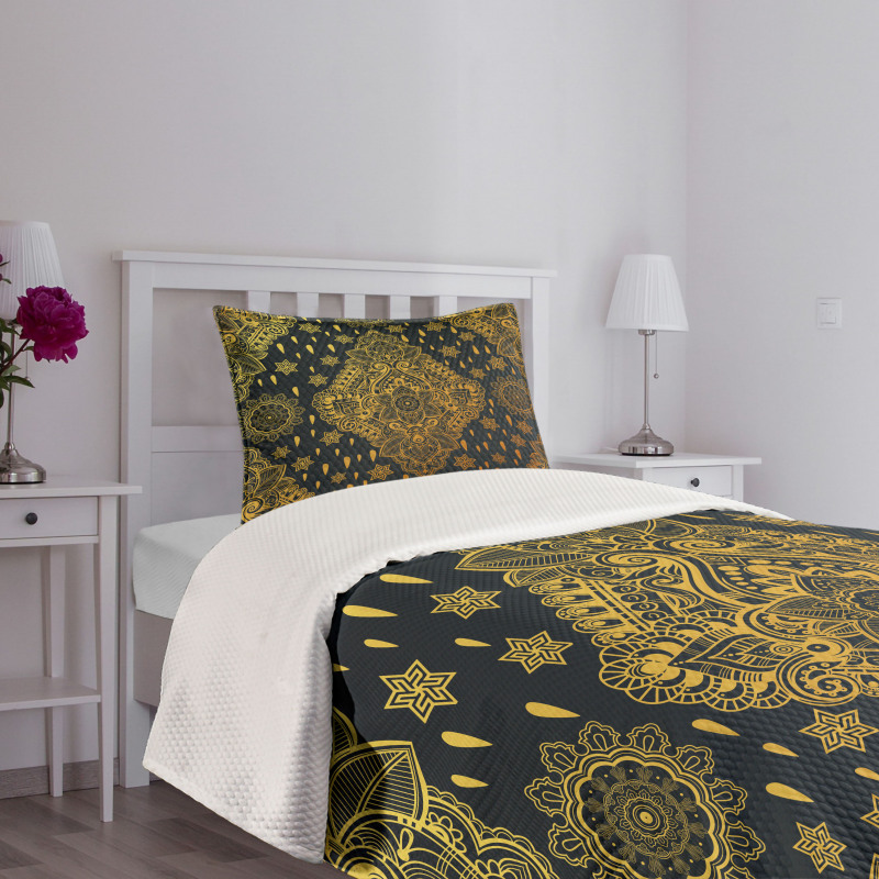 Boho Paisley Folklore Bedspread Set