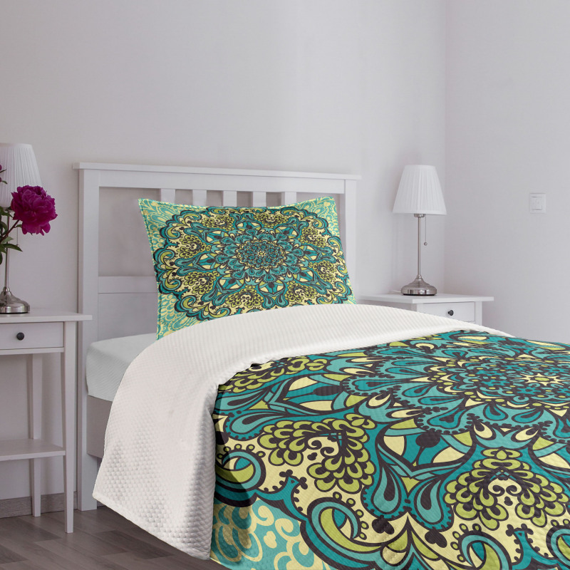 Abstract Flower Vibrant Bedspread Set