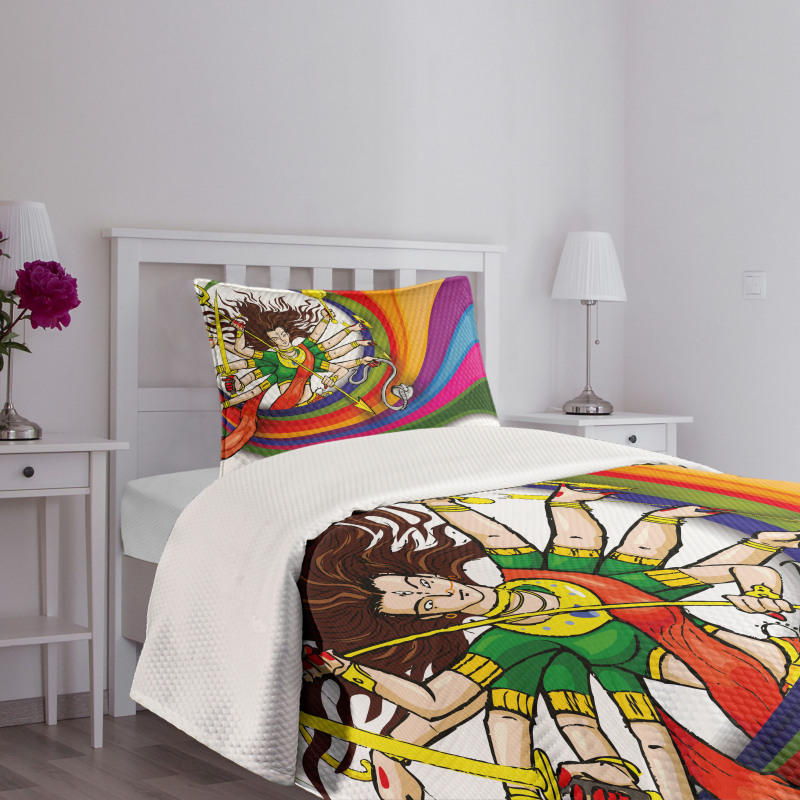 Rainbow Circle Snake Bedspread Set