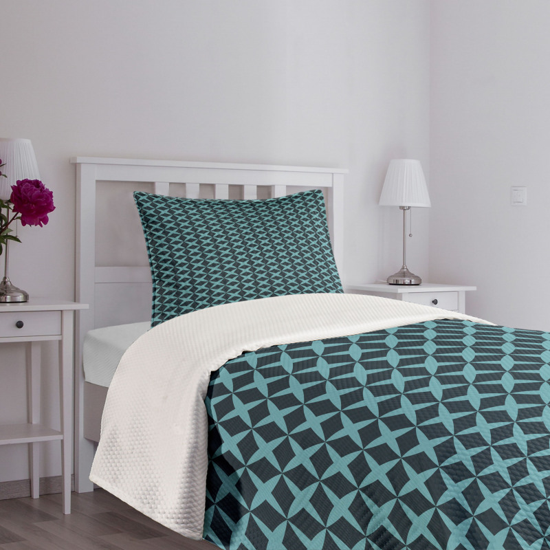 Thick Crossed Lines Bedspread Set