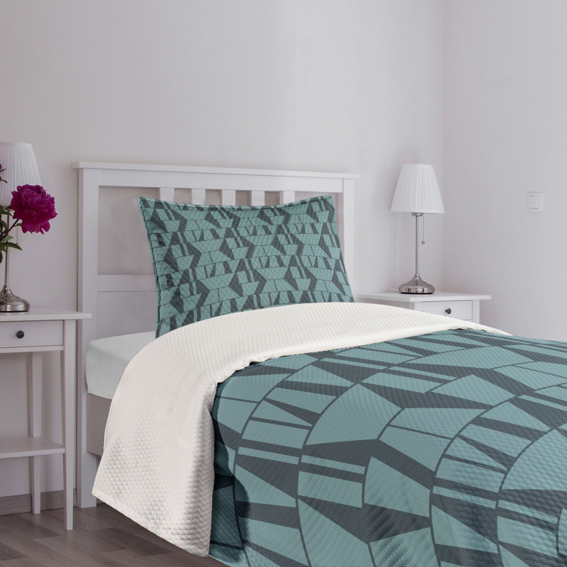 Modern Squares Triangles Bedspread Set