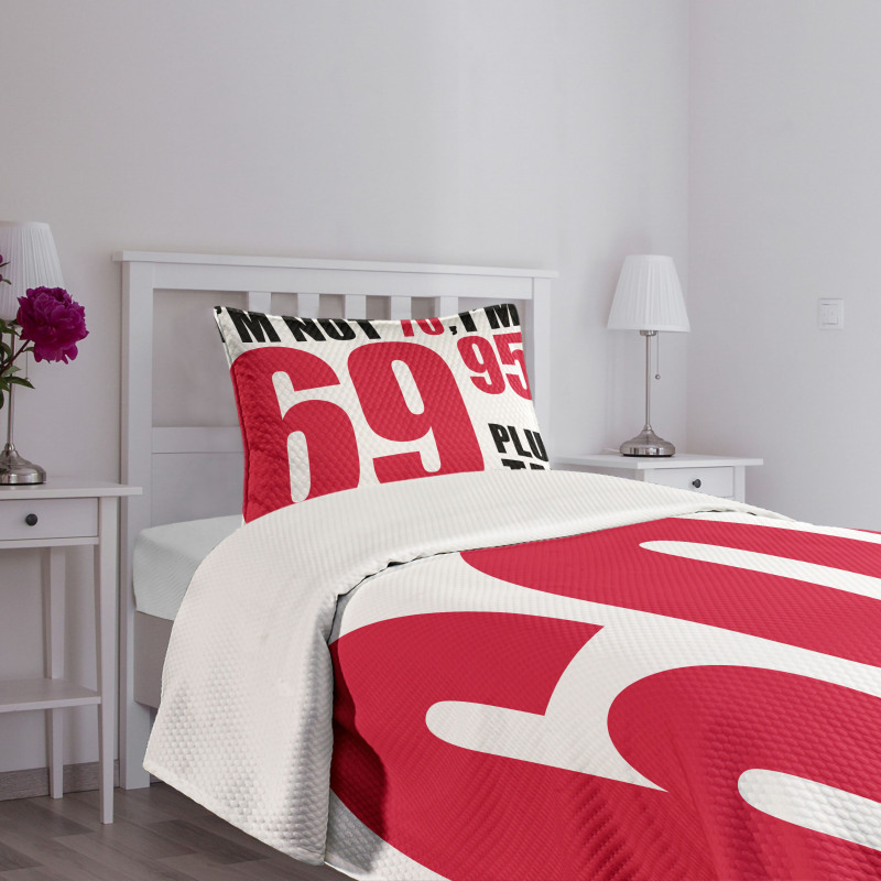 Happy Party Slogan Bedspread Set