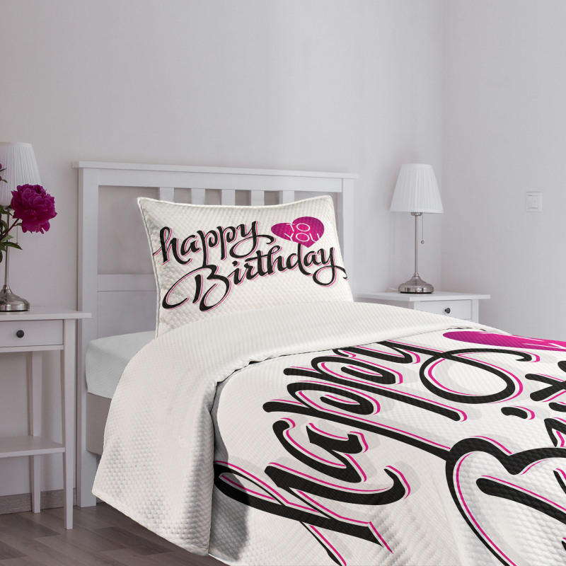 Typo Message Bedspread Set