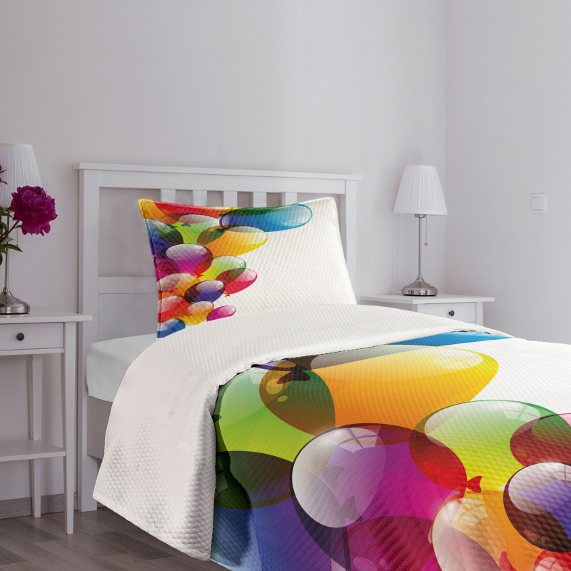 Vibrant Balloons Joy Bedspread Set