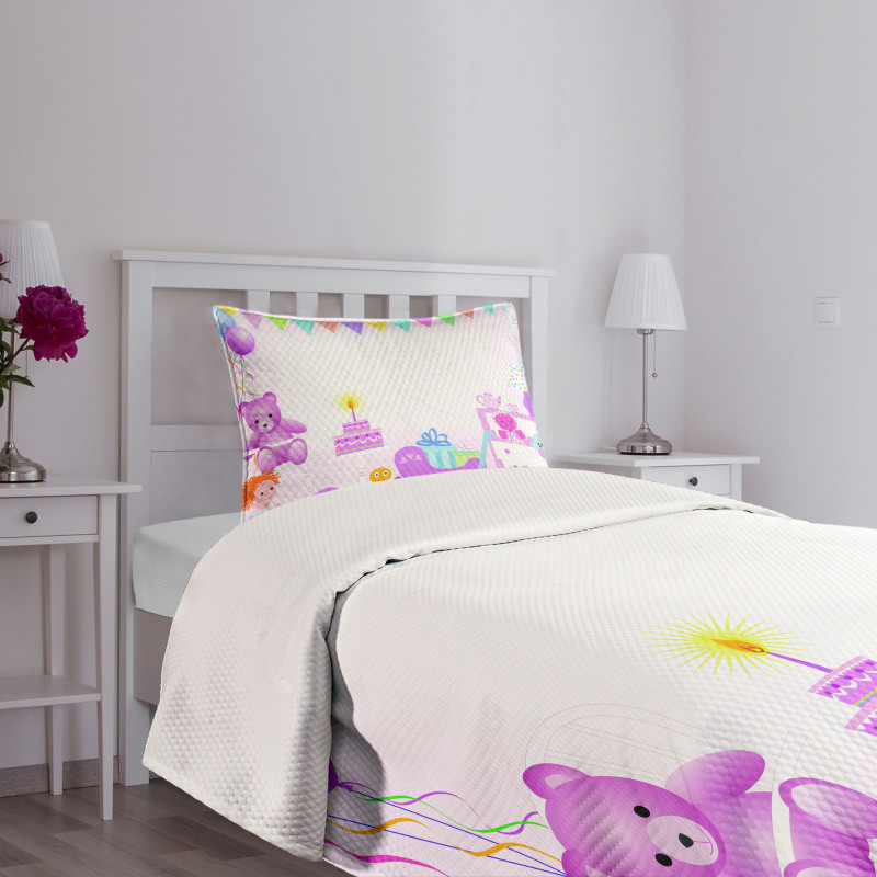 Baby Girl Birthday Bedspread Set