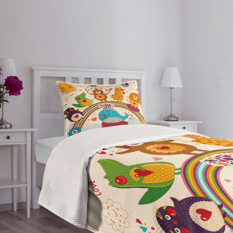 Rainbow Birthday Bedspread Set