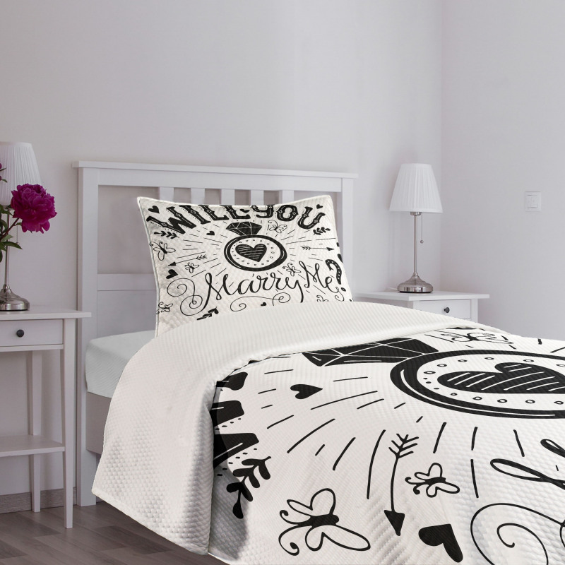 Hearts Marriage Bedspread Set