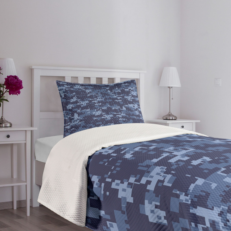 Grunge Camouflage Style Effect Bedspread Set