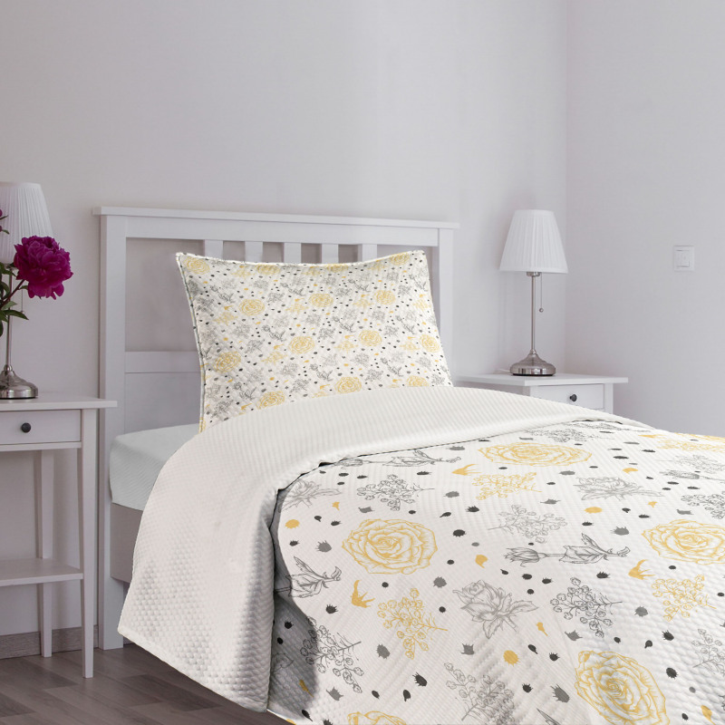 Roses Flowers Bedspread Set