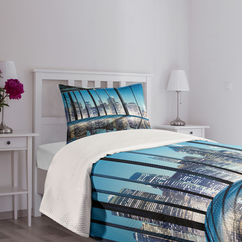 Buildings with Glass Bedspread Set