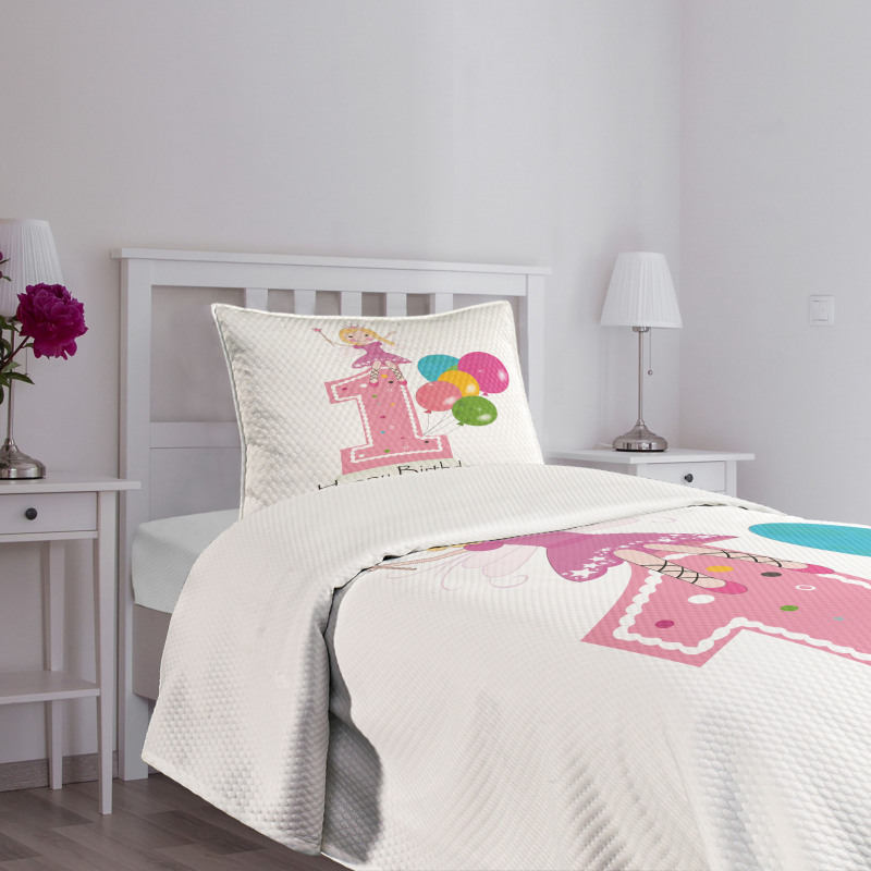 Best Wishes Pink Wand Bedspread Set