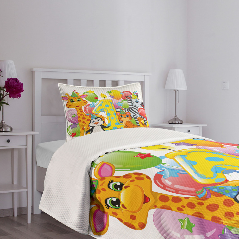 Safari Animal Birthday Bedspread Set