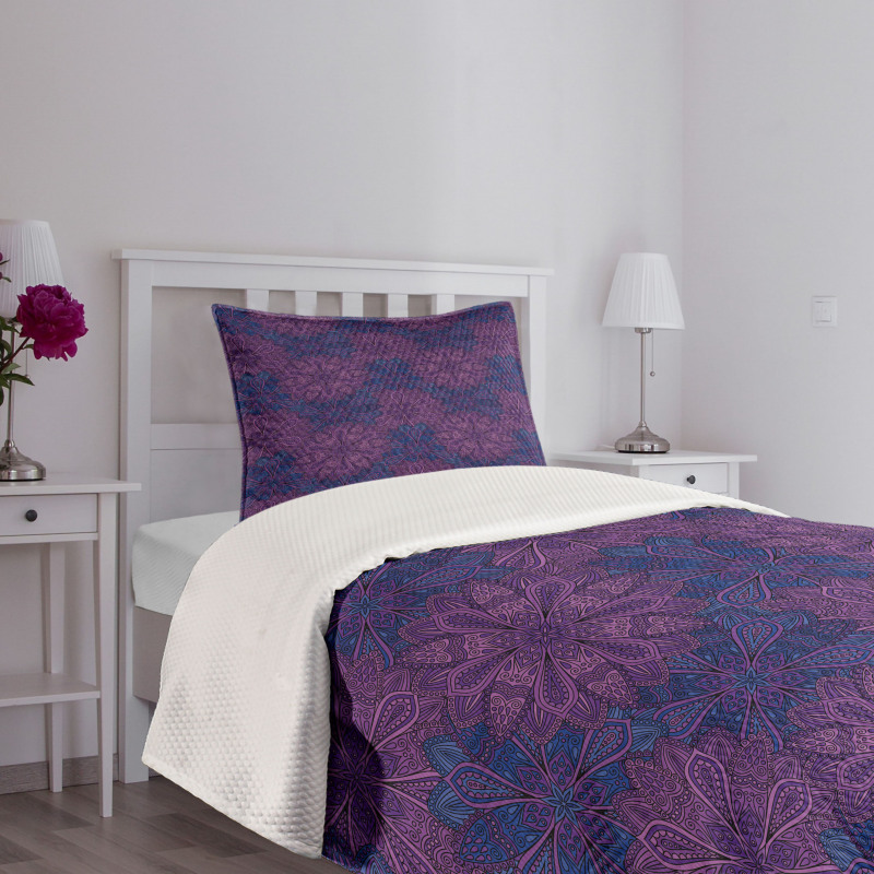 Paisley Flower Bedspread Set