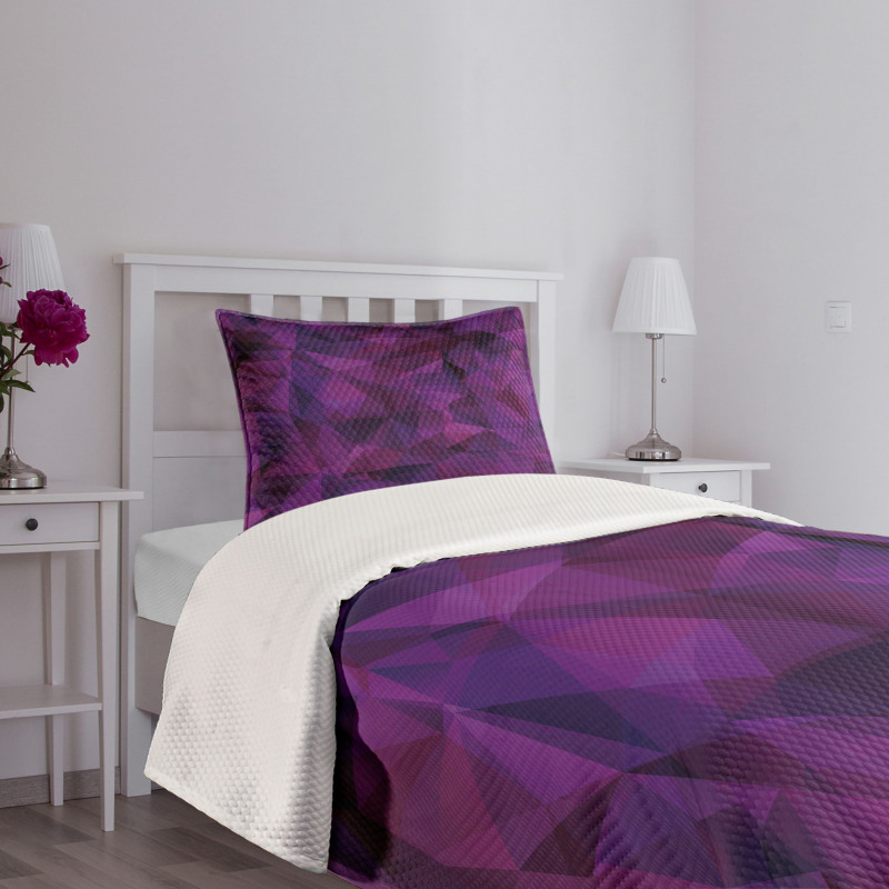 Triangle Purple Shape Bedspread Set
