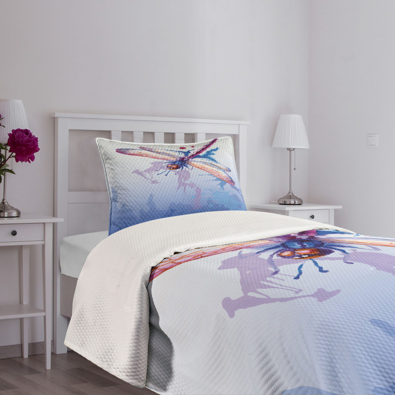 Abstract Dragonfly Bedspread Set