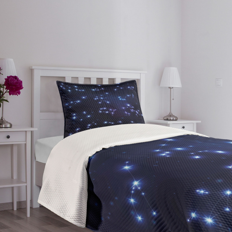 Galaxy and Signs Bedspread Set