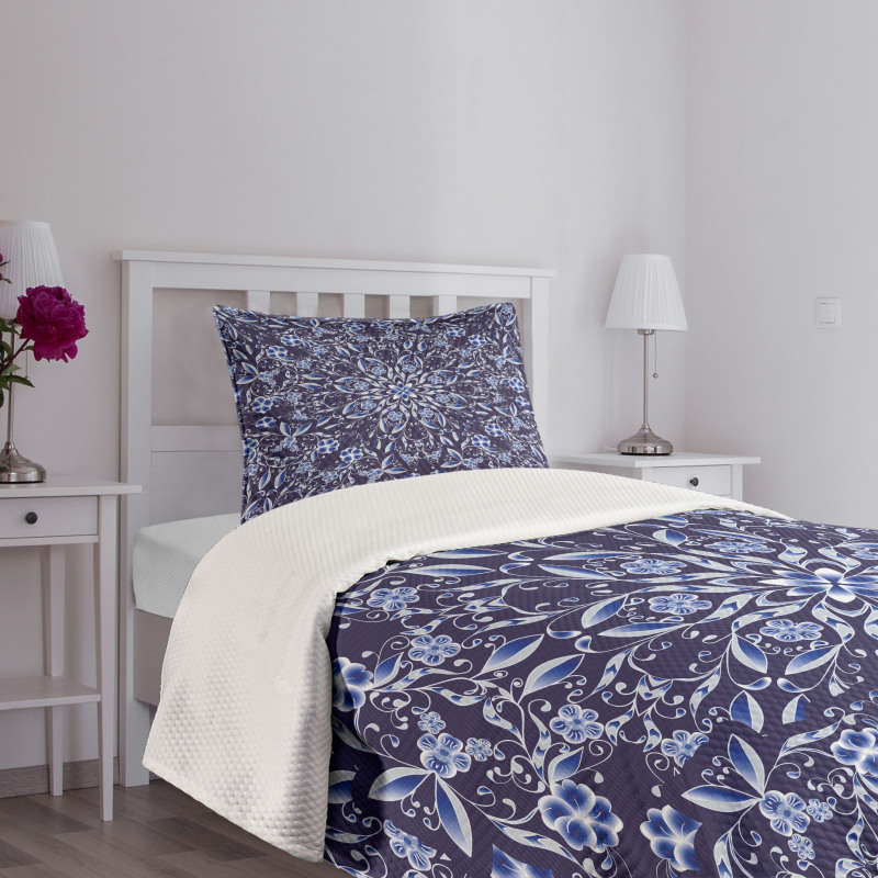 Chinese Style Floral Bedspread Set