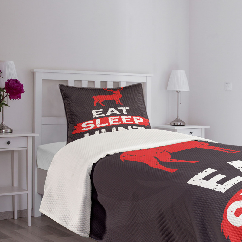 Eat Sleep Hunt Bedspread Set