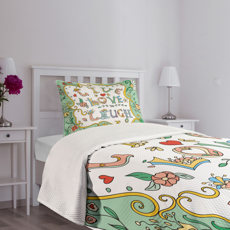 Ornate Petals Bedspread Set