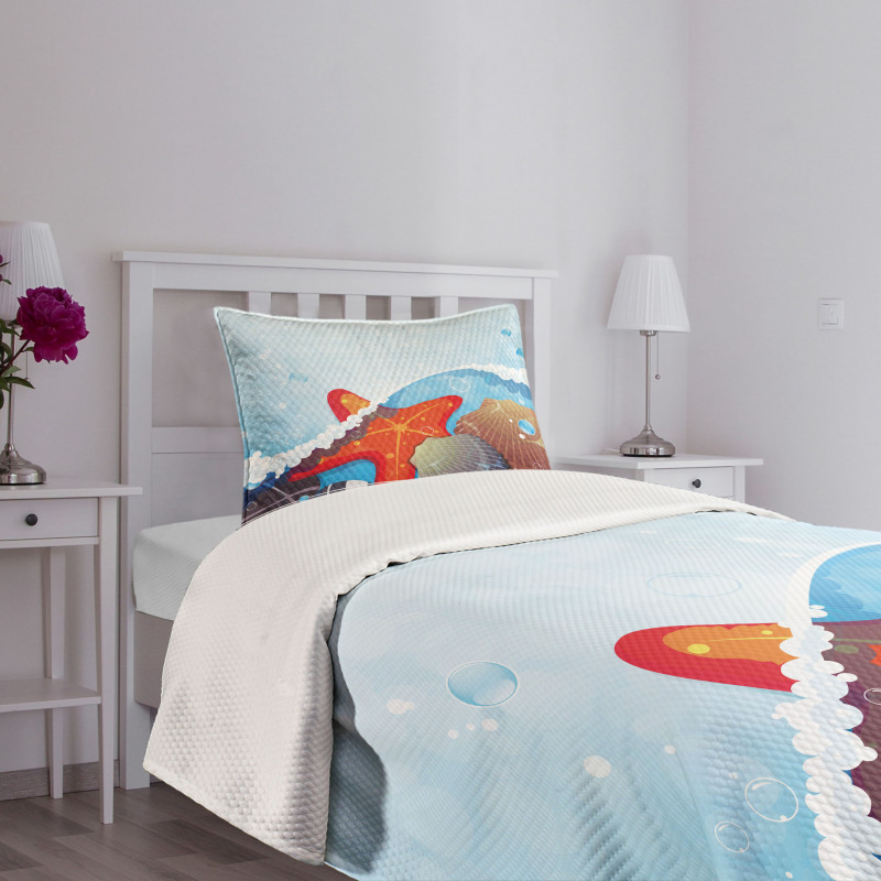 Foaming Ocean Bedspread Set